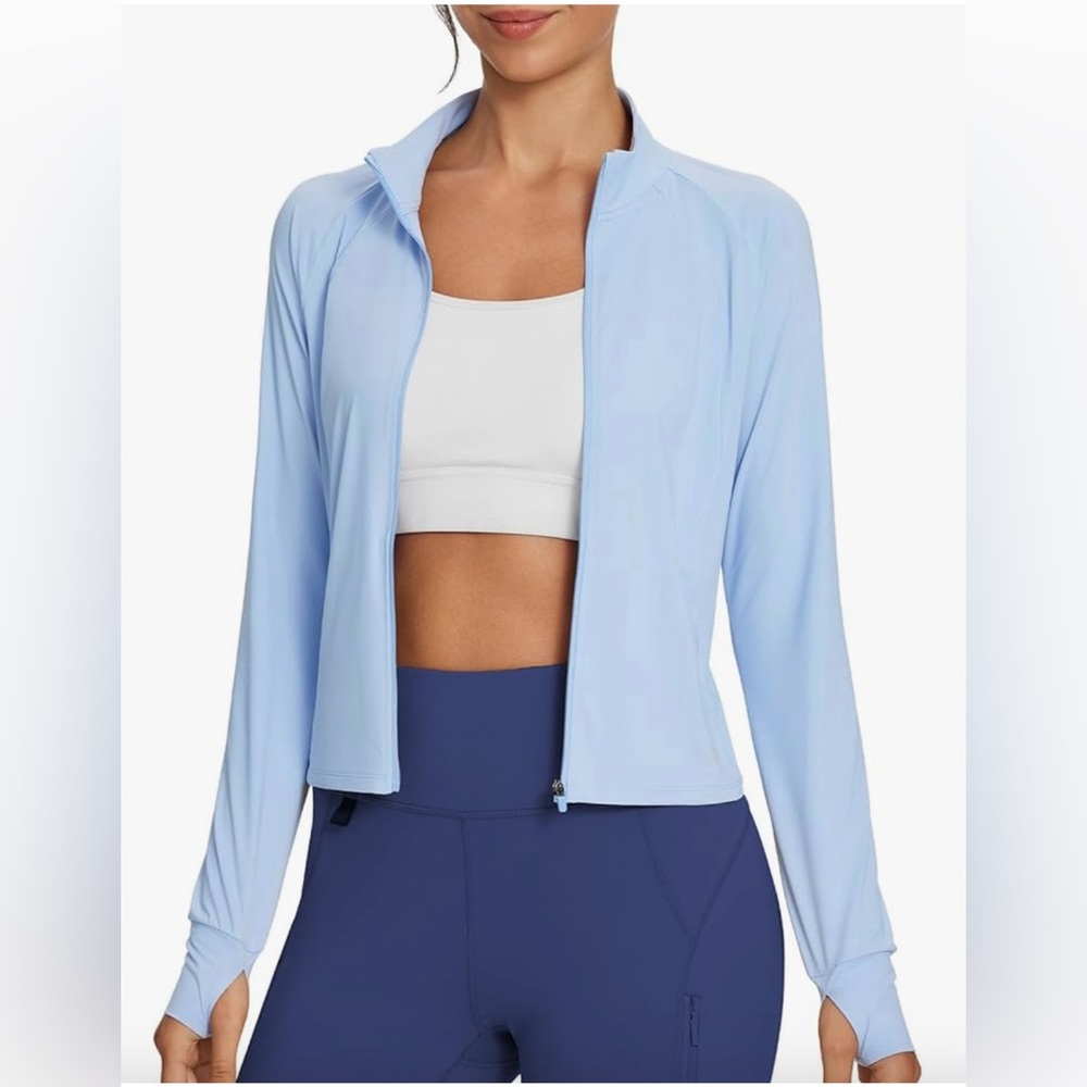 NWT baleaf Women's Sun-Dur SPF Shirts Permanent UPF 50+ Crop Jacket Long Sleeve